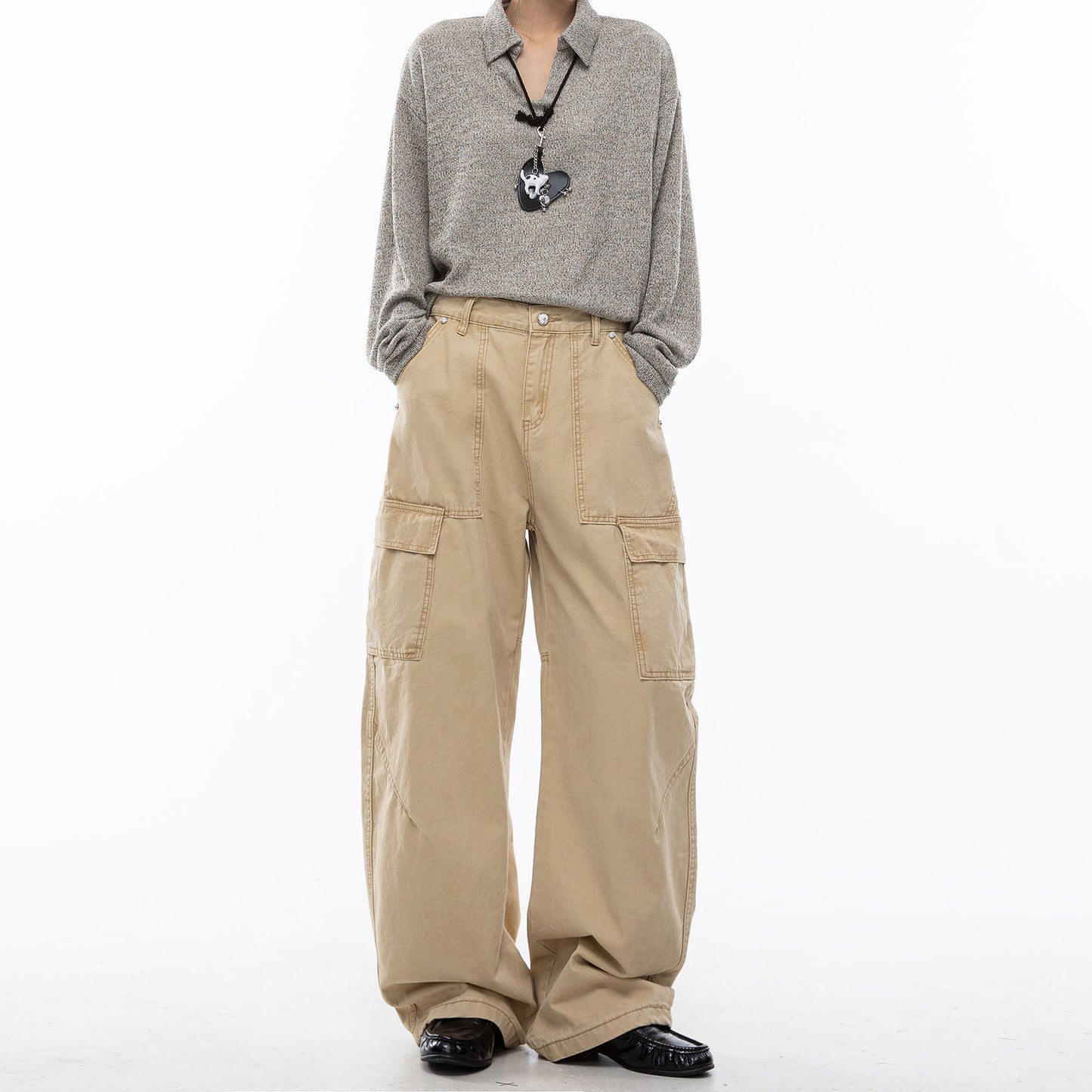 Side pocket straight leg work pants