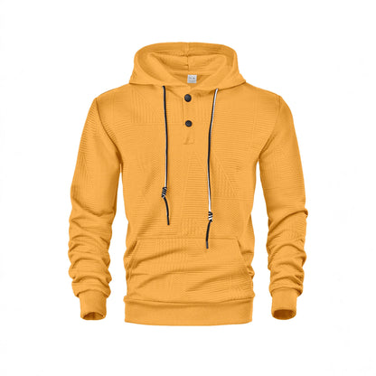 Loose casual hooded long sleeved sweatshirt