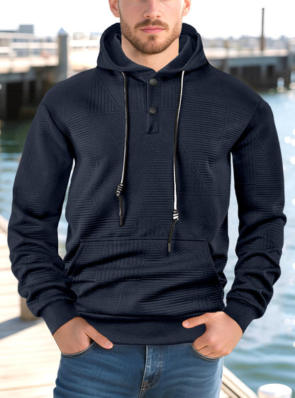 Loose casual hooded long sleeved sweatshirt